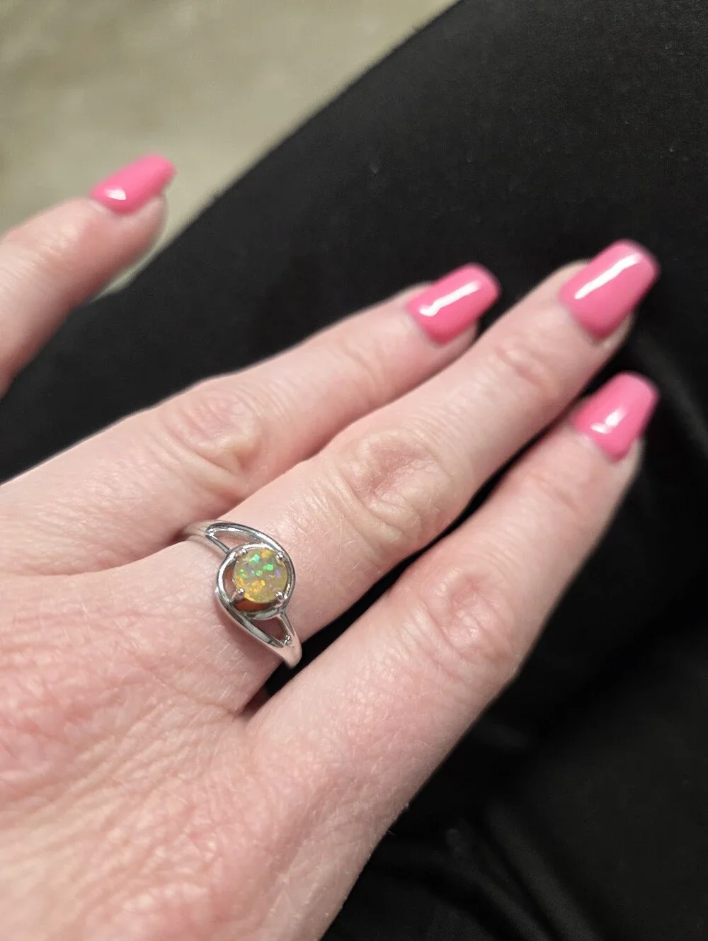 Sterling Silver Opal Ring